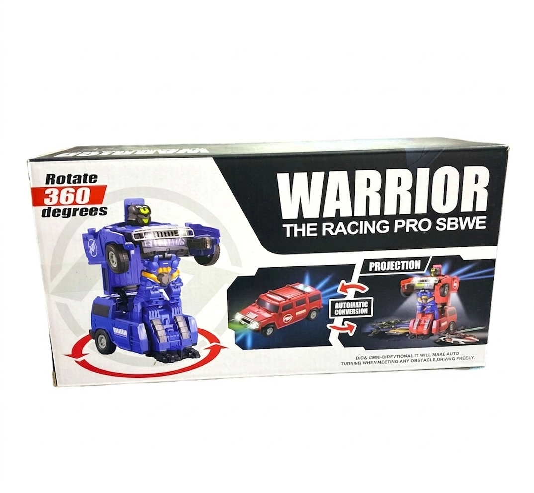 🤖 Carro Robô Warrior: Transformação Automática e Ação 360°