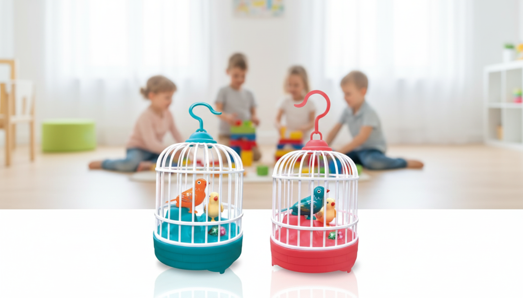 Gaiolinha Musical com Passarinhos – Brinquedo Interativo Infantil