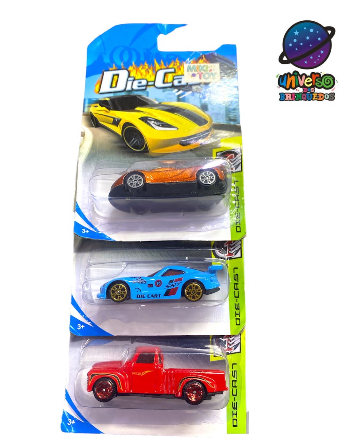 🚗 Carrinhos Die-Cast Metal – Modelos Esportivos e Pickup