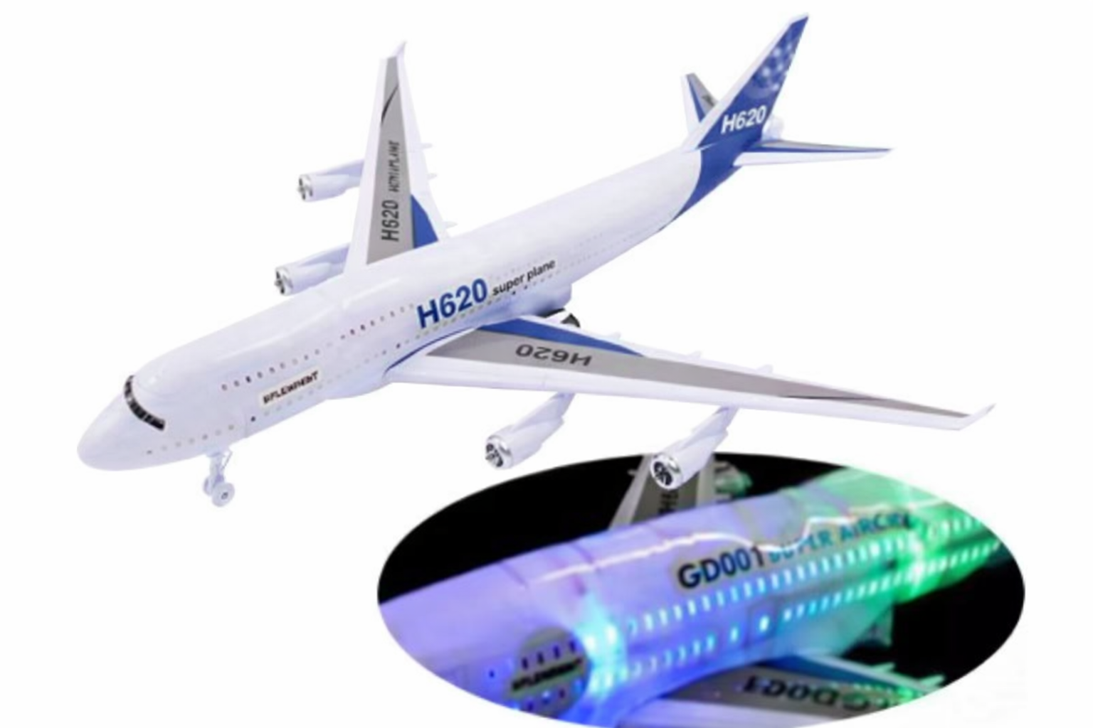 ✈️ Avião Super Plane H620 com Luzes LED – Diversão Garantida!