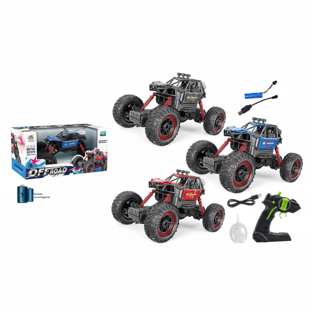 Monster Truck Off-Road 4x4 – Com Efeito de Fumaça Real, Luzes e Bateria Recarregável: O Rei das Trilhas!