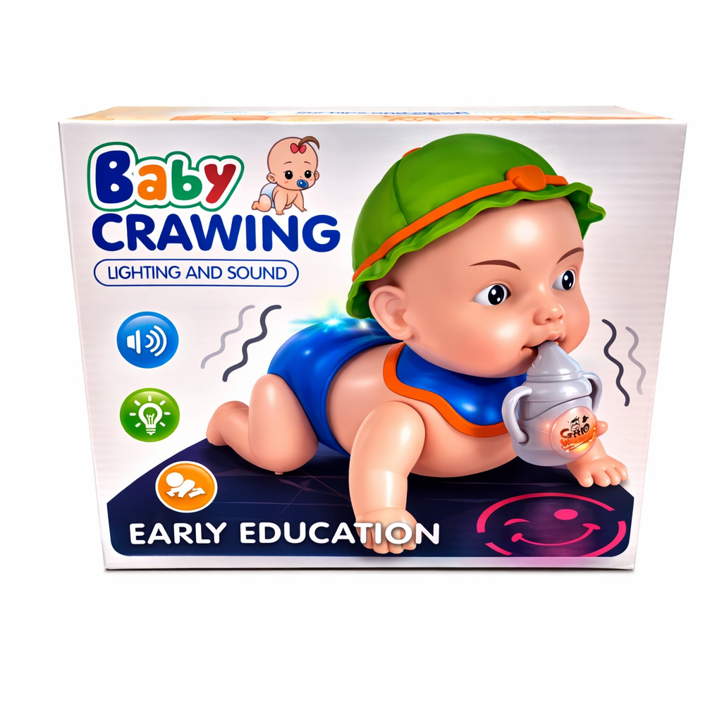 👶 Baby Crawling com Luzes e Sons – Brinquedo Interativo para Bebês