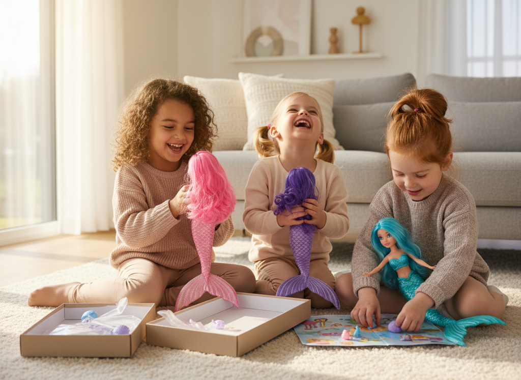 Kit 3 Bonecas Sereias Encantadas – Diversão Fora das Telas e Imaginação Sem Limites