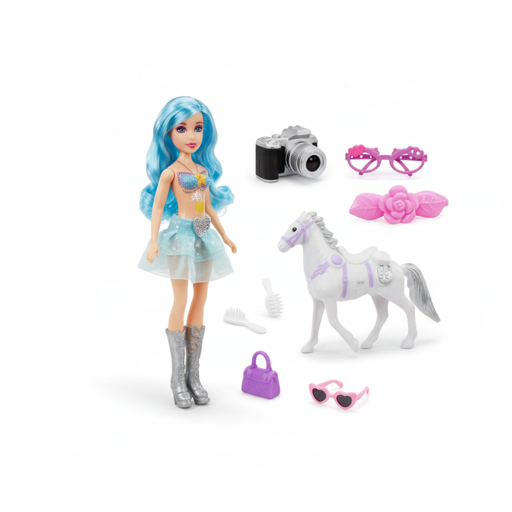 Boneca Paparazzi com Cavalo + Acessórios – Diversão Garantida! Só até amanhã deu a loca no dono