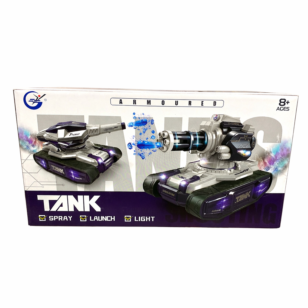 🔥 TANQUE DE GUERRA INTERATIVO – LUZ, DISPARO E FUMAÇA! 🚀💣