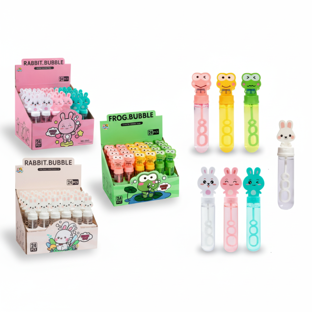 Bolha de Sabão Animal Kids – Diversão Mágica com Coelhinhos e Sapinhos! 🐰🐸✨