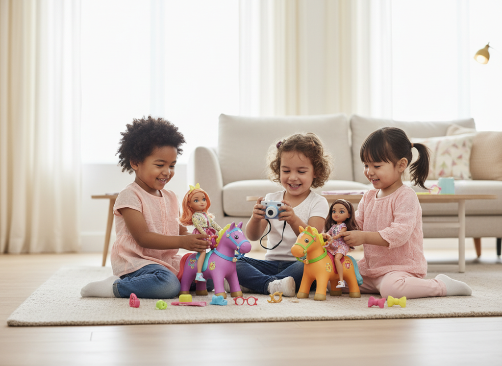 Boneca Paparazzi com Cavalo + Acessórios – Diversão Garantida! Só até amanhã deu a loca no dono